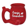 GANJA GRANDMA ON RED CHUBBY PREMIUM ROAST & TOAST PIPE MUG