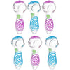 6CT BUNDLE - SeshGear Glowing Squiggles Glass Spoon Pipe - 4" / Assorted Colors