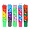 10CT BUNDLE - Swirled Silicone Wrapped Glass Chillum - 3.5" / Assorted Colors