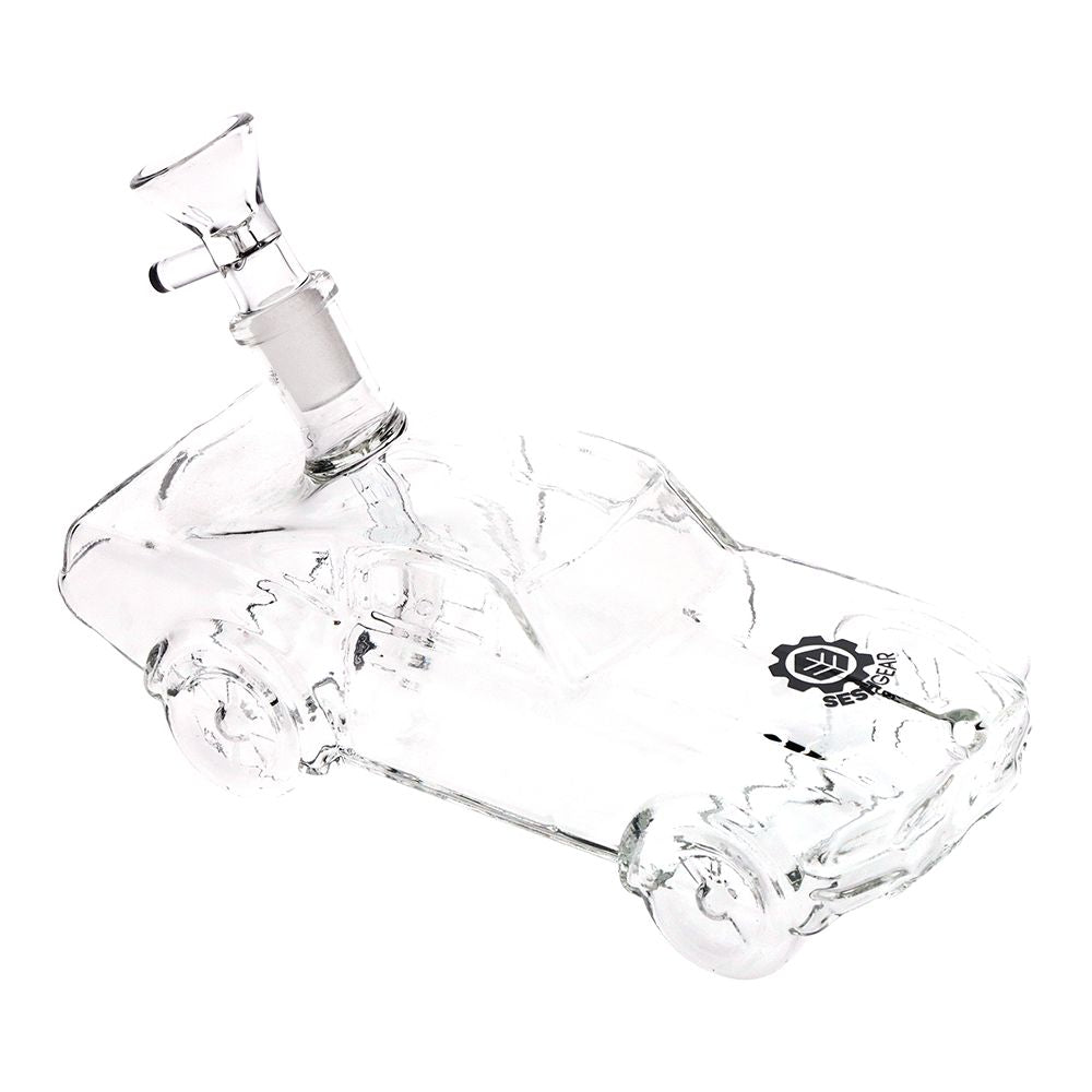 2CT BUNDLE - SeshGear Clear Car Glass Water Pipe - 6.75" / 14mm F