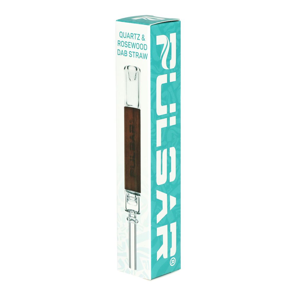 Pulsar Quartz & Rosewood Deco Dab Straw - 5.75"