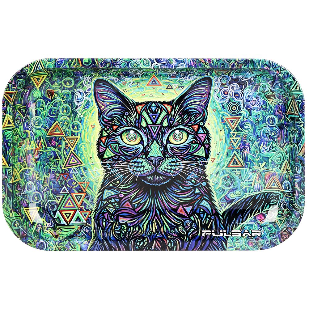 Pulsar Metal Rolling Tray - Cat-Atonic / 11"x7"