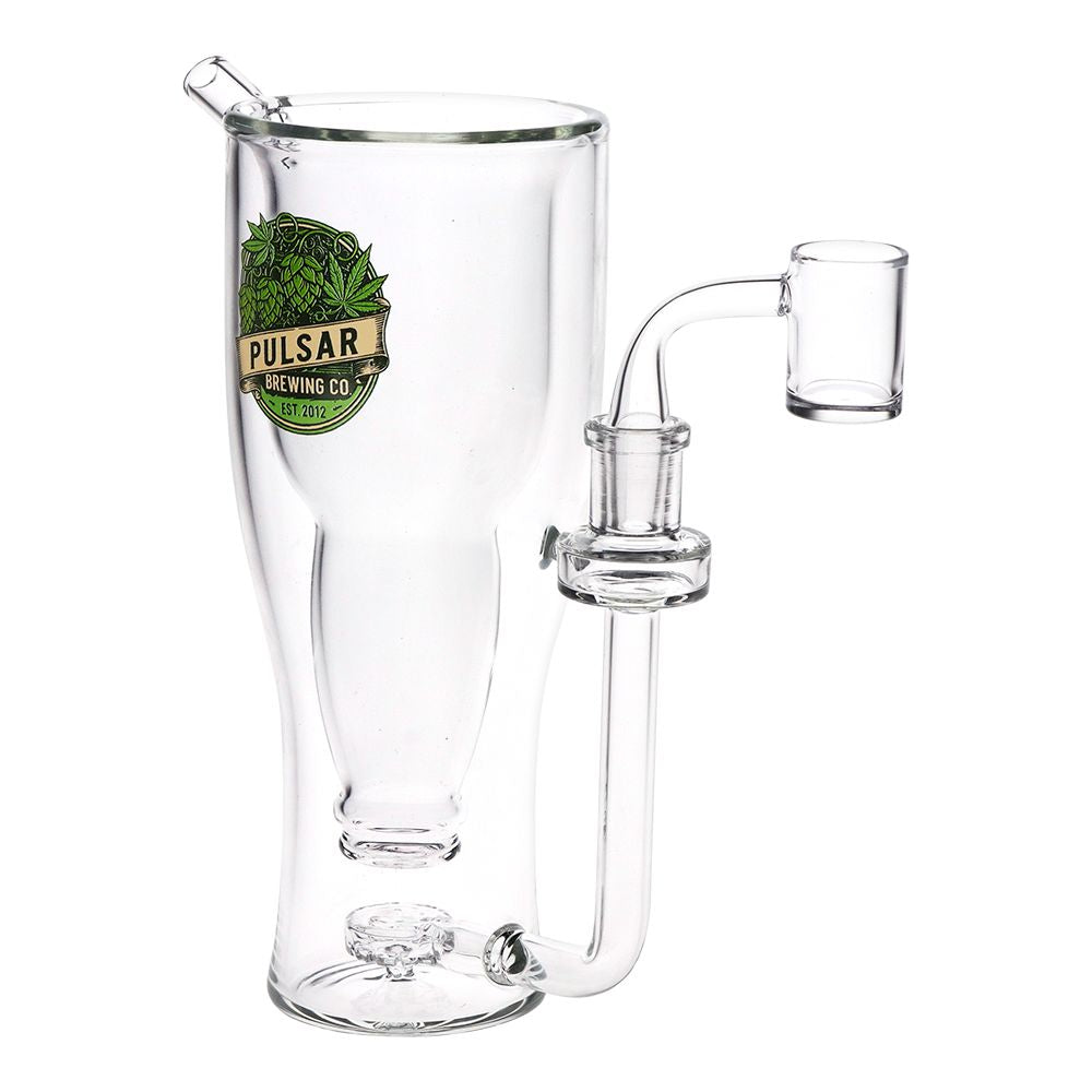 Pulsar Brewing Co Smokeable Beer Mug Glass Dab Rig - 8.5" / 14mm F / 330ml