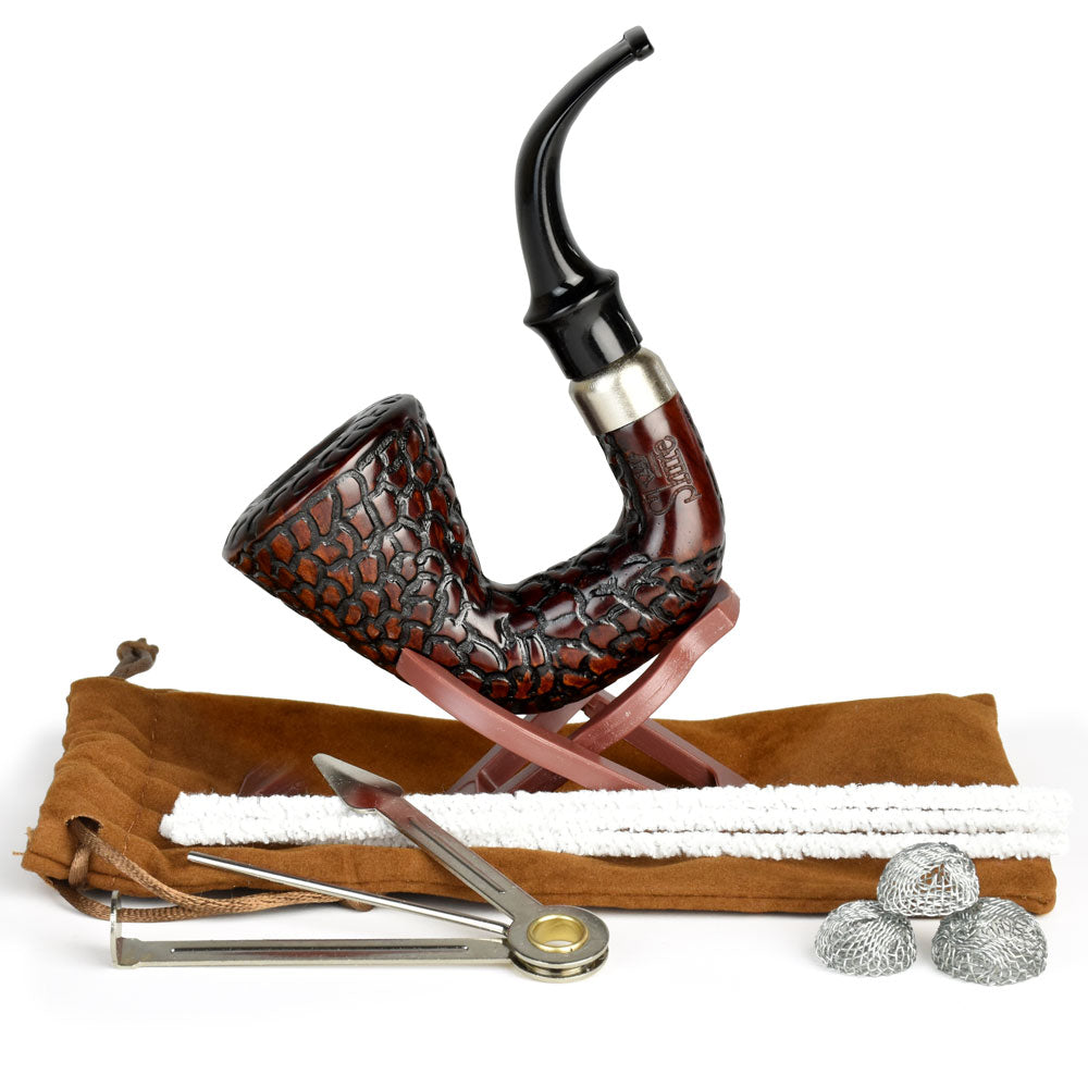Pulsar Shire Pipes The Sleuth - Engraved Calabash Smoking Pipe - 5"