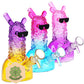 3CT BUNDLE - SeshGear Laid Back Llama Water Pipe - 6" / 14mm F / Assorted Ombre Colors