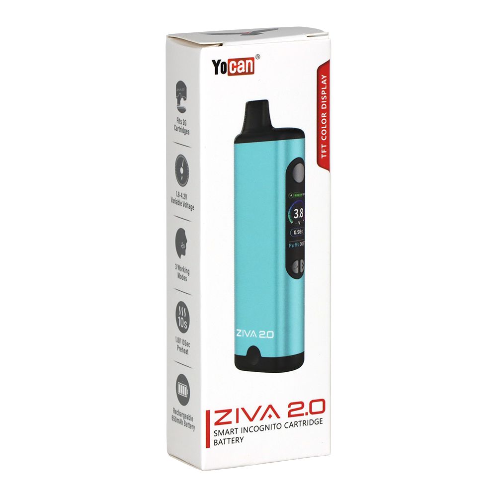 10CT DISPLAY - Yocan Ziva Pro 2.0 Auto-Draw 510 Battery - 650mAh / Assorted Colors