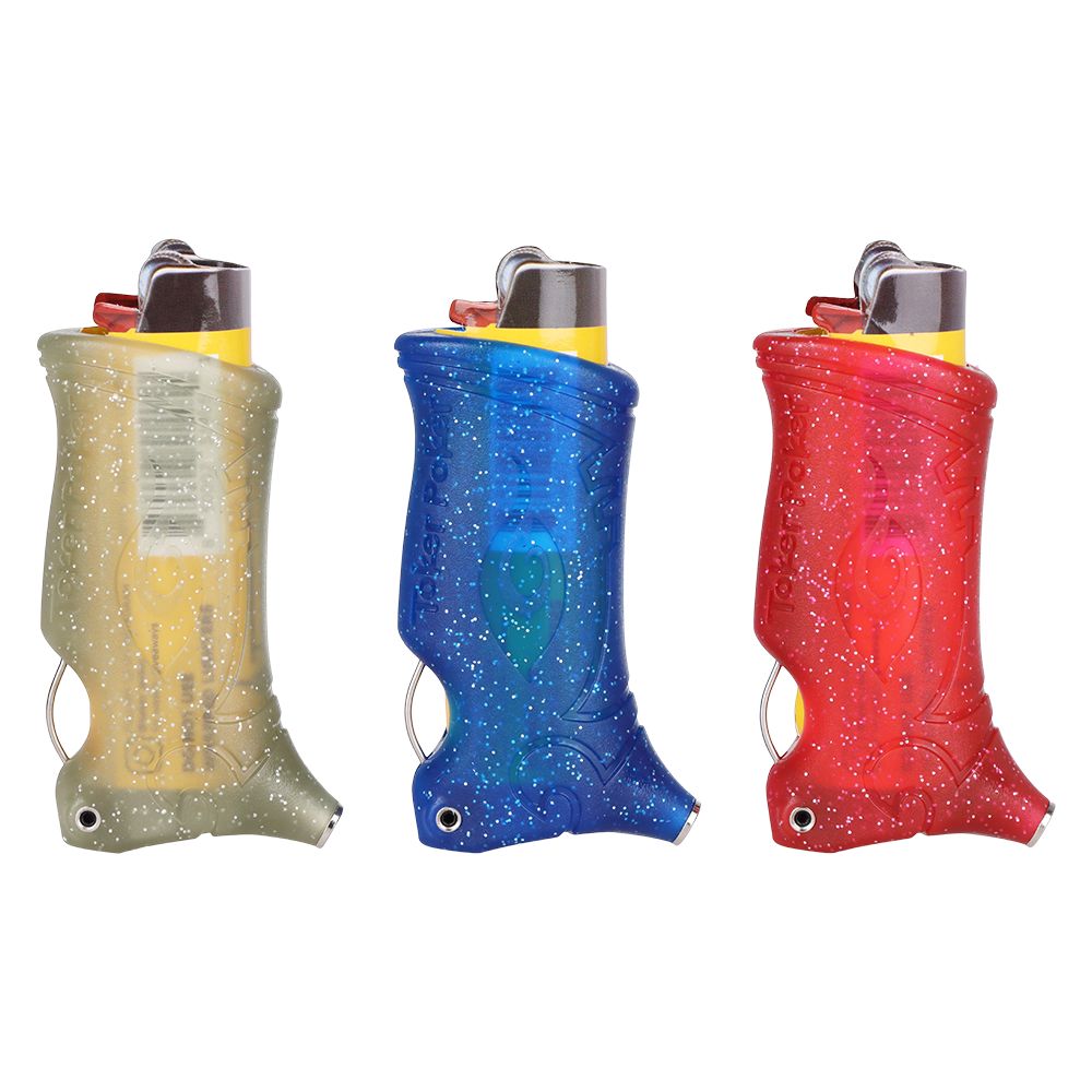 25CT DISPLAY - Toker Poker Lighter Sleeve - Sparkles / Assorted Colors