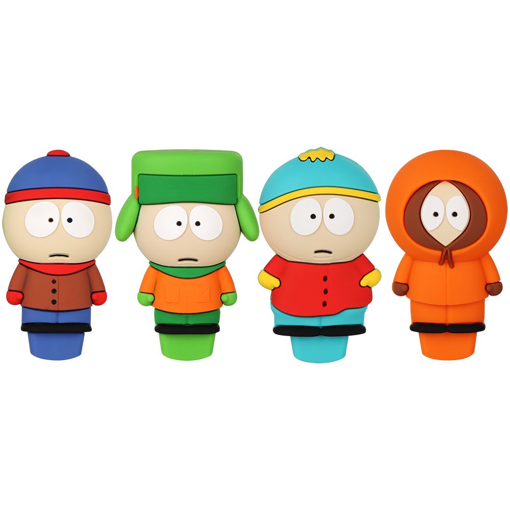 South Park Silicone Hand Pipes 4CT BUNDLE - 3"