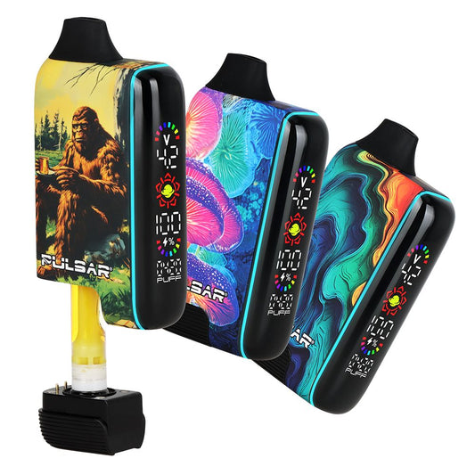 9CT DISPLAY - Pulsar 510 DL 5.0 LCD Screen Vape Bar Design Series - 1000mAh / Assorted Designs