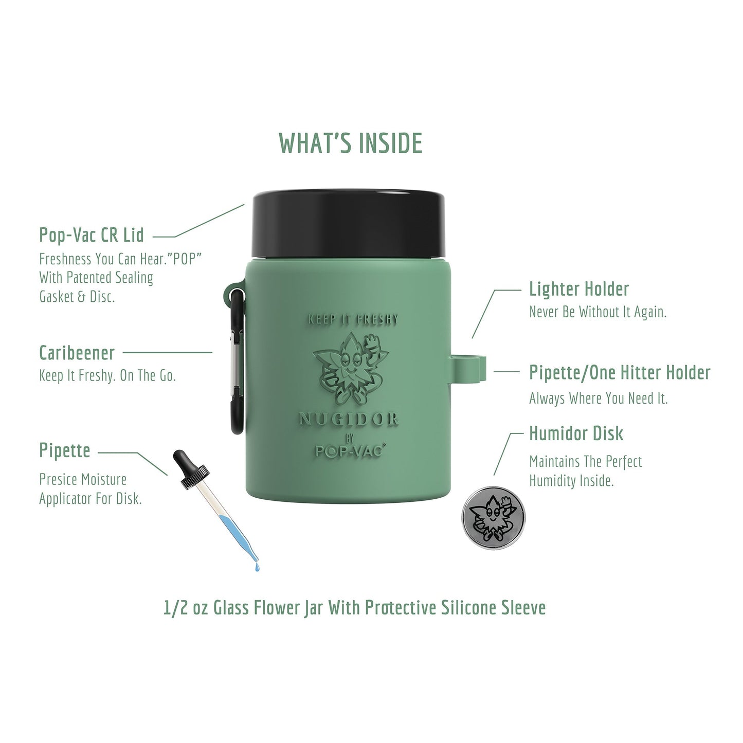 Nugidor - Pop-Vac™ Stash Jar