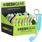 42CT DISPLAY - SeshGear Curved Glass Taster w/ Silicone Sleeve - 4.75" / Assorted Colors