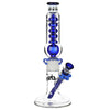 Pulsar Chillr Glycerin Straight Tube Glass Water Pipe - 13" / 14mm F / Blue