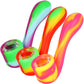 10CT BUNDLE - Silicone Mini Sherlock Hand Pipe - 4.5" / Assorted Colors