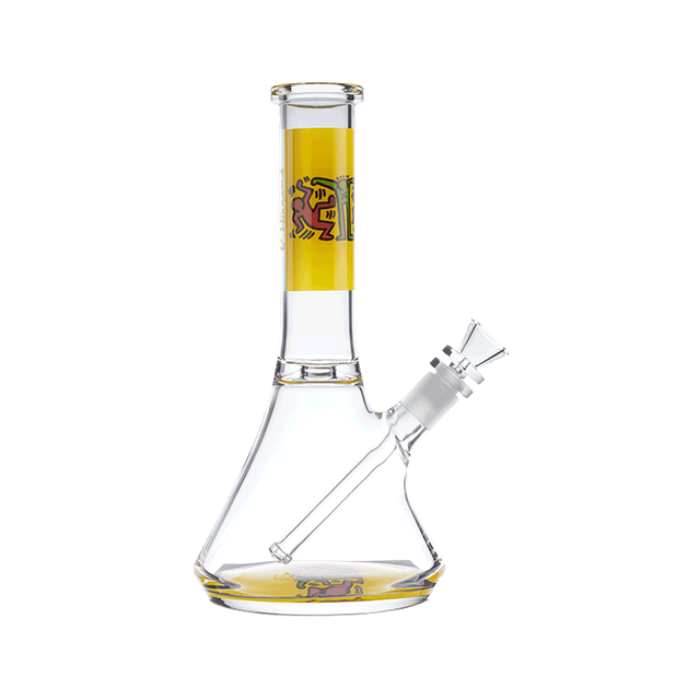 K. Haring Glass Beaker Water Pipe