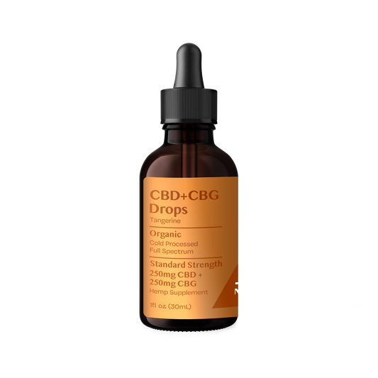 Organic CBG+CBD Tangerine Drops 250mg+250mg