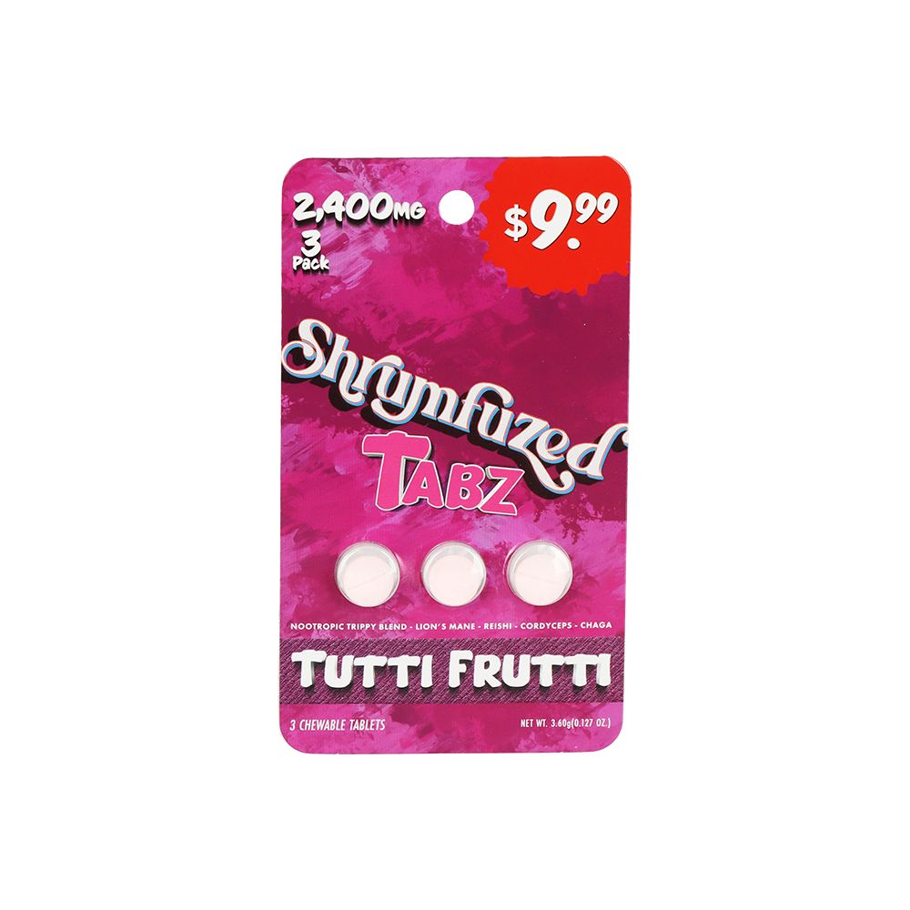 Shrumfuzed Tabz Nootropic Mushroom Blend Tablets | 2400mg | 3pc | 10pk Display