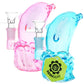 2CT BUNDLE - SeshGear Jumping Dolphin Glass Water Pipe - 5" / 14mm F / Pink, Blue