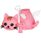 3CT BUNDLE - SeshGear Celestial Kitty Friend Silicone Water Pipe - 5.5" / 14mm F / Assorted Colors