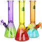 3CT BUNDLE - Seshgear Straight Up Beaker Glass Water Pipe - 13.75" / 14mm F / Assorted Colors