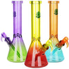 3CT BUNDLE - Seshgear Straight Up Beaker Glass Water Pipe - 13.75" / 14mm F / Assorted Colors
