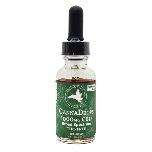 Broad Spectrum 1000mg CBD Oil | Peppermint | Carolina Cannabis Creations