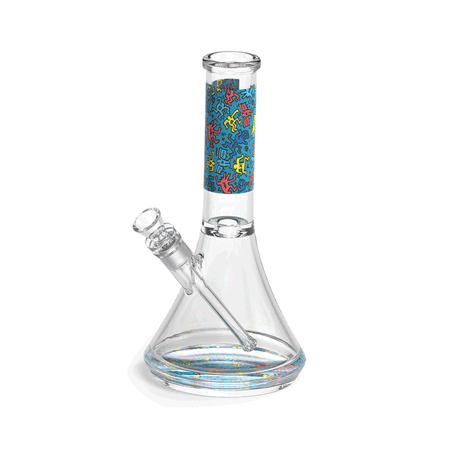K. Haring Glass Beaker Water Pipe