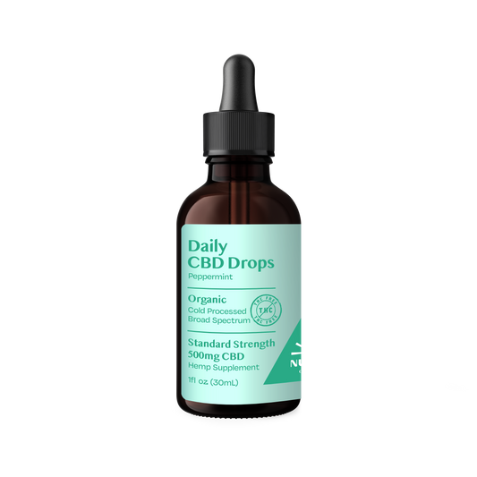 Organic CBD THC-Free Peppermint Drops 500mg - Broad Spectrum