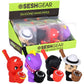 8CT DISPLAY - SeshGear Silicone Squad Secret Stash Hand Pipes - 4" / Assorted Designs