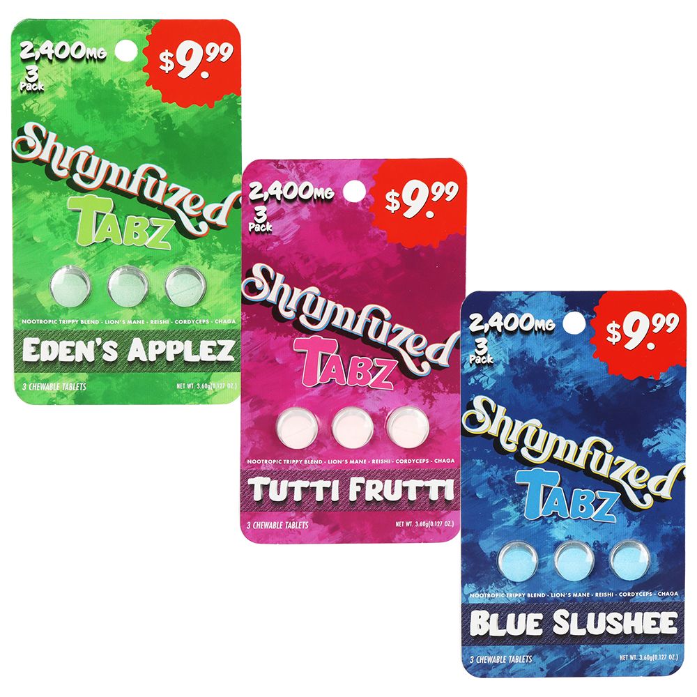 Shrumfuzed Tabz Nootropic Mushroom Blend Tablets | 2400mg | 3pc | 10pk Display