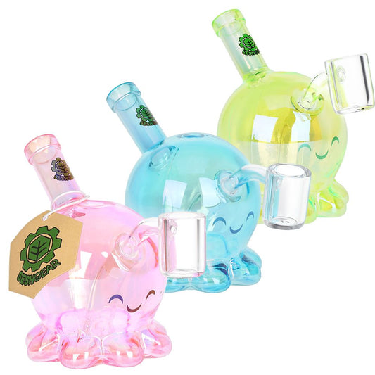 SeshGear Sweet Octopus Neon Glass Dab Rig - 3.75" / 10mm F / Colors Vary