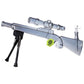 SeshGear Sniper Rifle Electroplated Glass Water Pipe w/ Stand - 19.75" / 14mm F / Clear, Smoke, Rainbow
