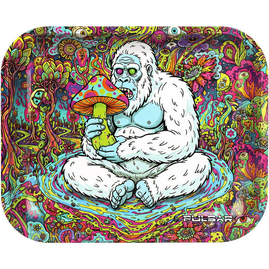 Pulsar Metal Rolling Tray - Trippin' Yeti / 13"x 11"