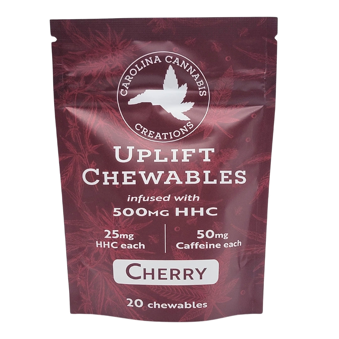 Uplift Chewables | HHC+Caffeine | Cherry 20ct bag