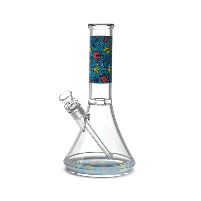 K. Haring Glass Beaker Water Pipe