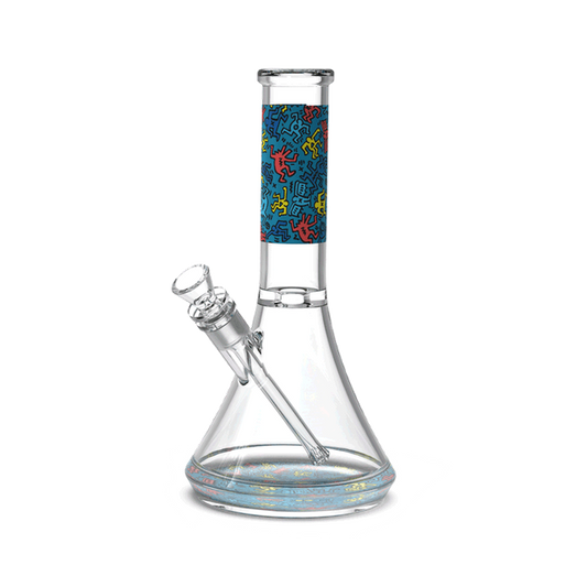K. Haring Glass Beaker Water Pipe