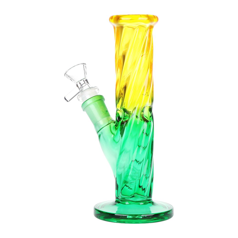 SeshGear Twist Ombre Straight Tube Glass Water Pipe | 7.75" | 14mm F