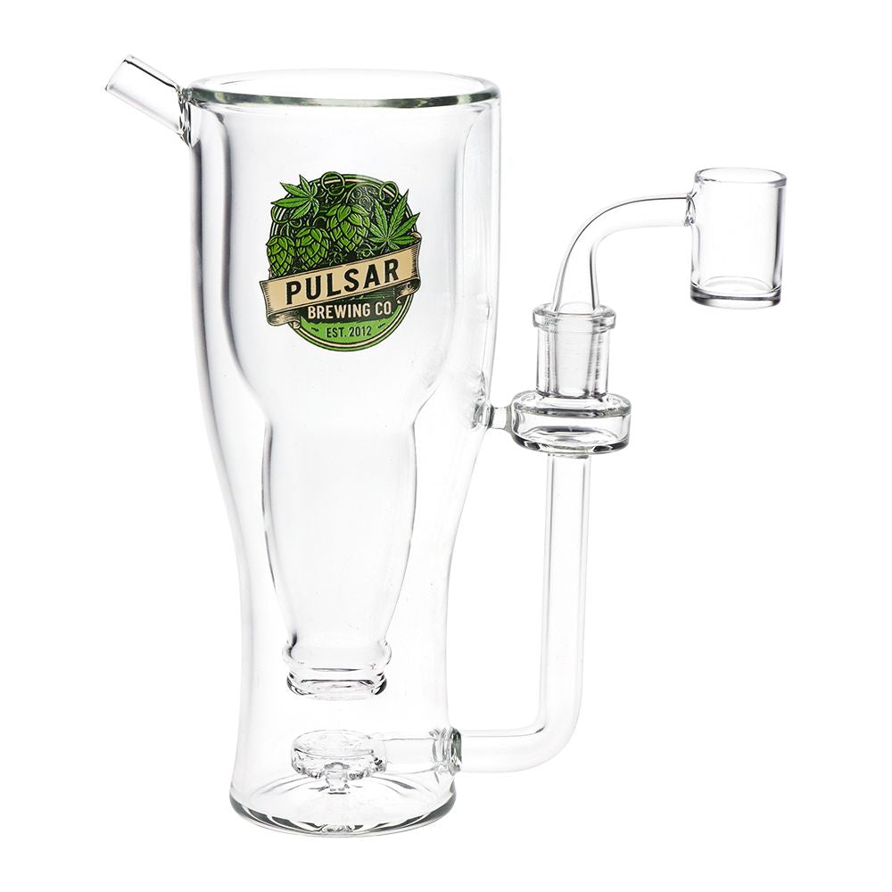 Pulsar Brewing Co Smokeable Beer Mug Glass Dab Rig - 8.5" / 14mm F / 330ml