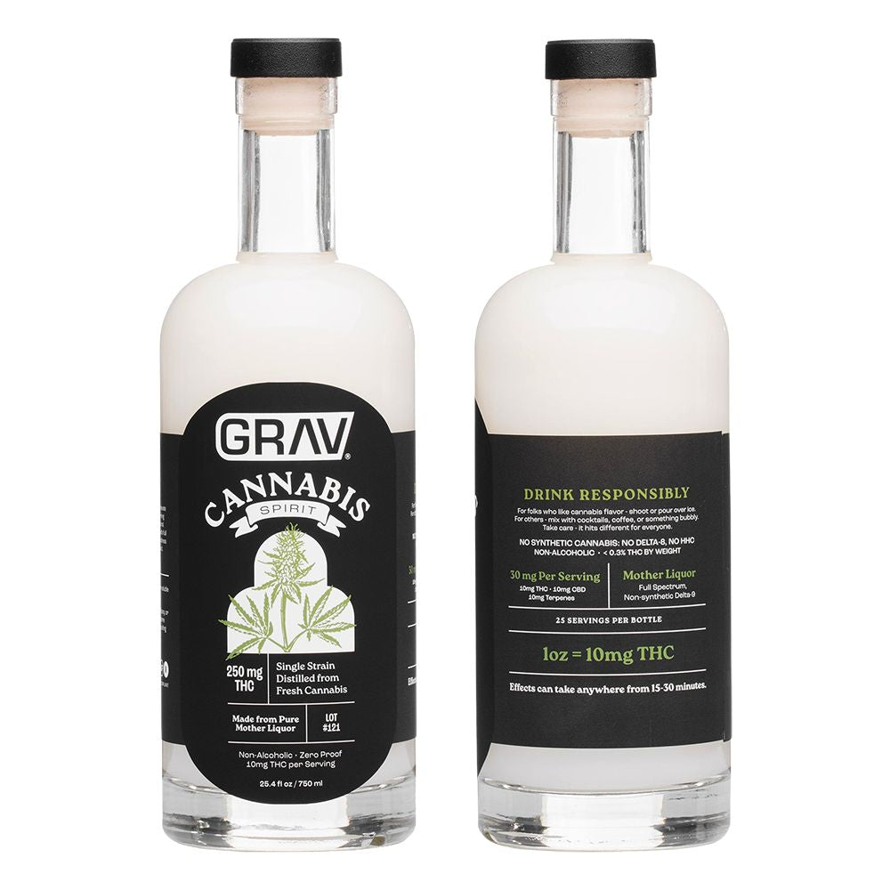 GRAV Black Label D9 THC Spirits - 250mg / 750ML