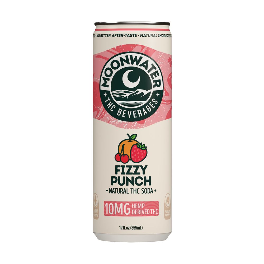 Moonwater Natural Hemp-Derived D9 THC Infused Soda | 12fl oz Can | 24ct Case