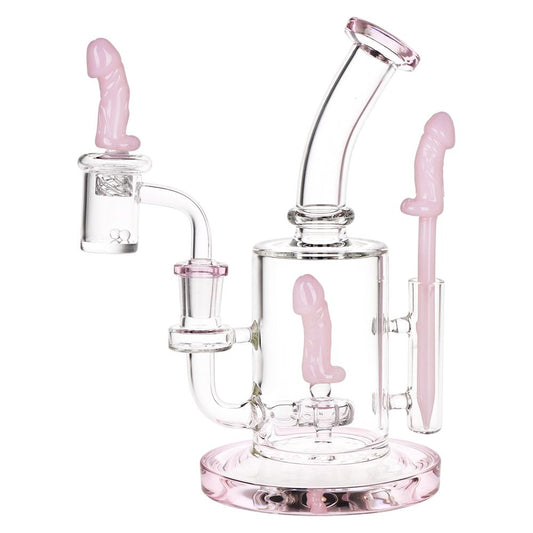 SeshGear Danger Noodle Glass Dab Rig Set - 8.25" / 14mm F