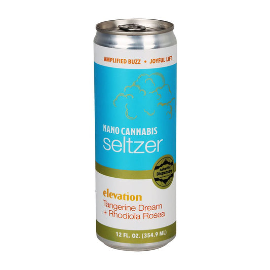 24CT CASE - Asheville Dispensary Nano Cannabis D9 Elevation Seltzer -12oz / 50mg / Tangerine Dream / Rhodiola Rosea