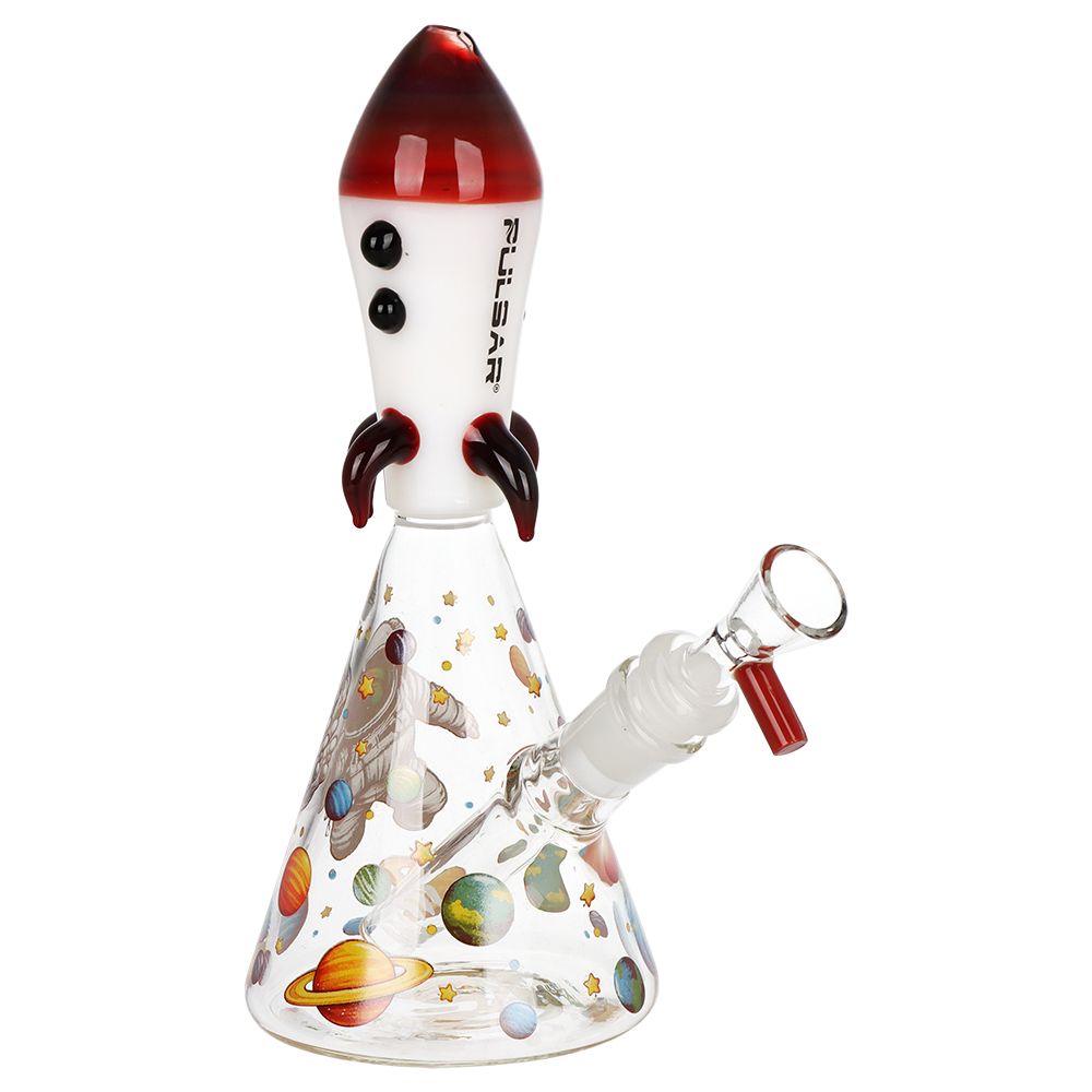 Pulsar Rocket Ship Glass Water Pipe - 7.75" / 14mm F