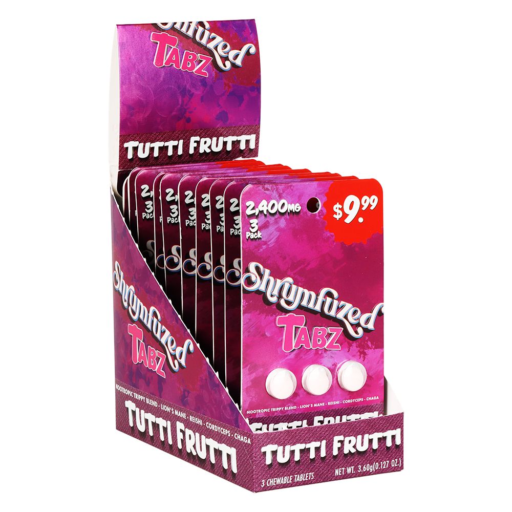 Shrumfuzed Tabz Nootropic Mushroom Blend Tablets | 2400mg | 3pc | 10pk Display