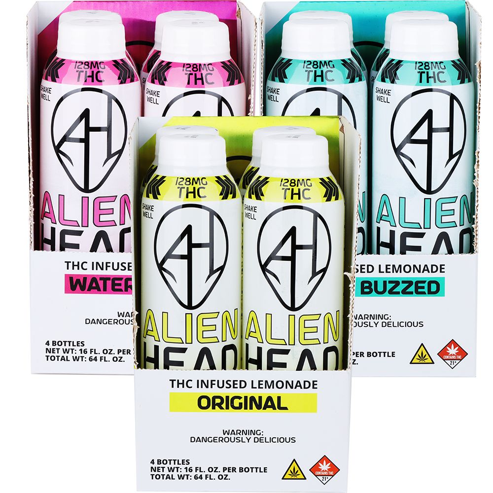 Alien Head D9 THC Lemonade | 16oz | 128mg | 4ct