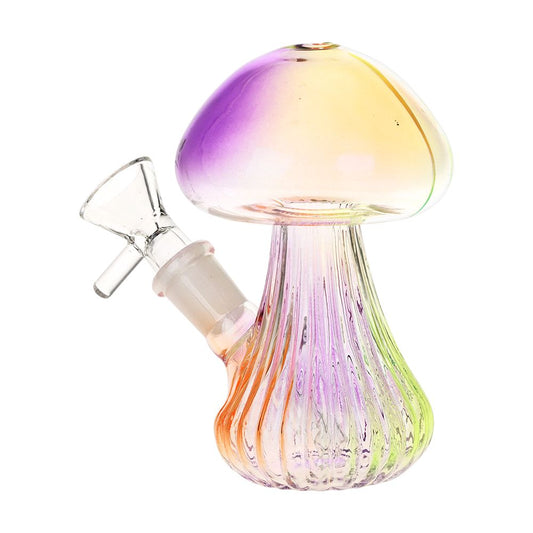SeshGear Electroplated Mushroom Glass Bubbler - 4.75" / 14mm F