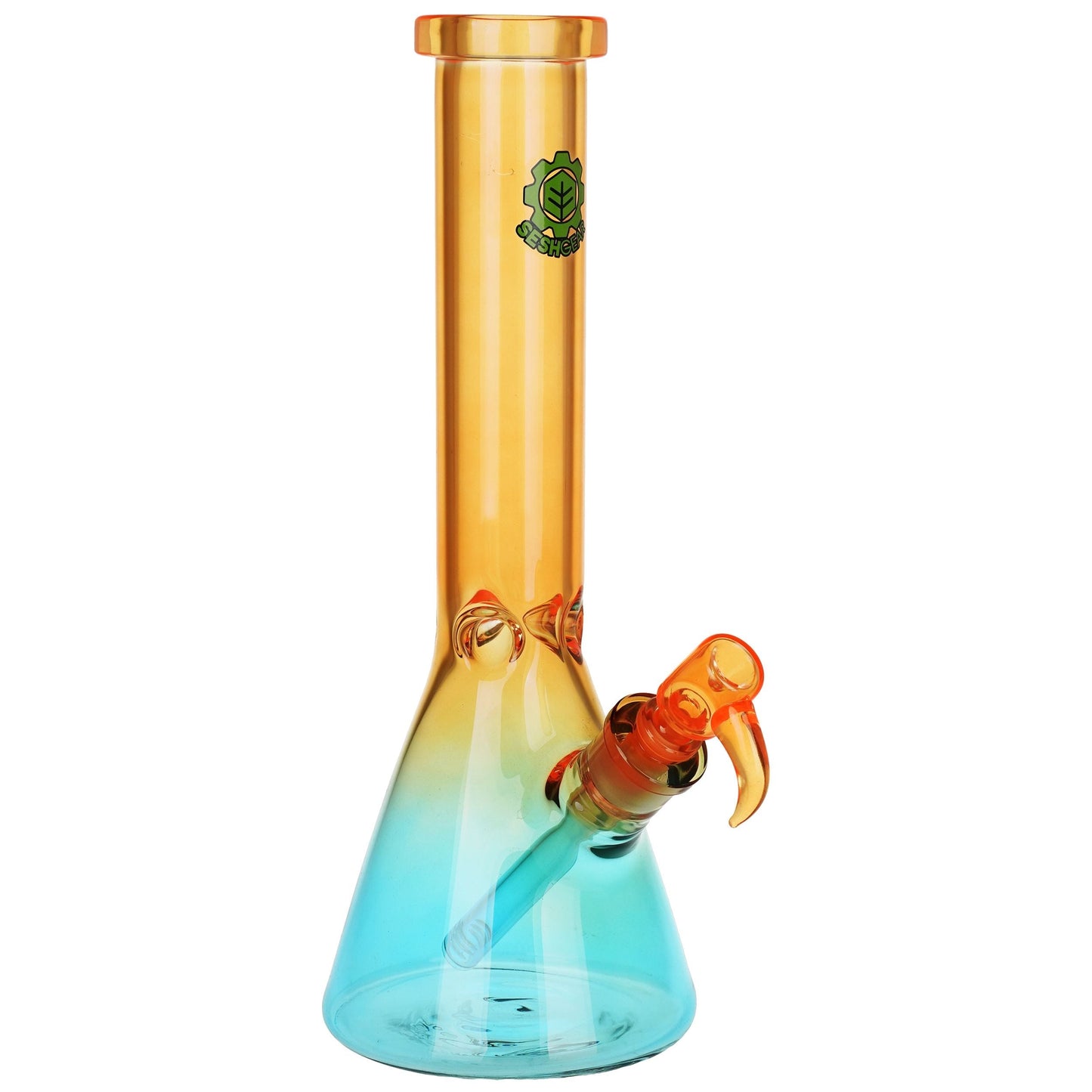 3CT BUNDLE - Seshgear Straight Up Beaker Glass Water Pipe - 13.75" / 14mm F / Assorted Colors