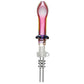 Pulsar Fumed Glass Footed Honey Straw - Titanium Tip / 5.75"