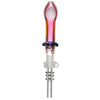 Pulsar Fumed Glass Footed Honey Straw - Titanium Tip / 5.75"