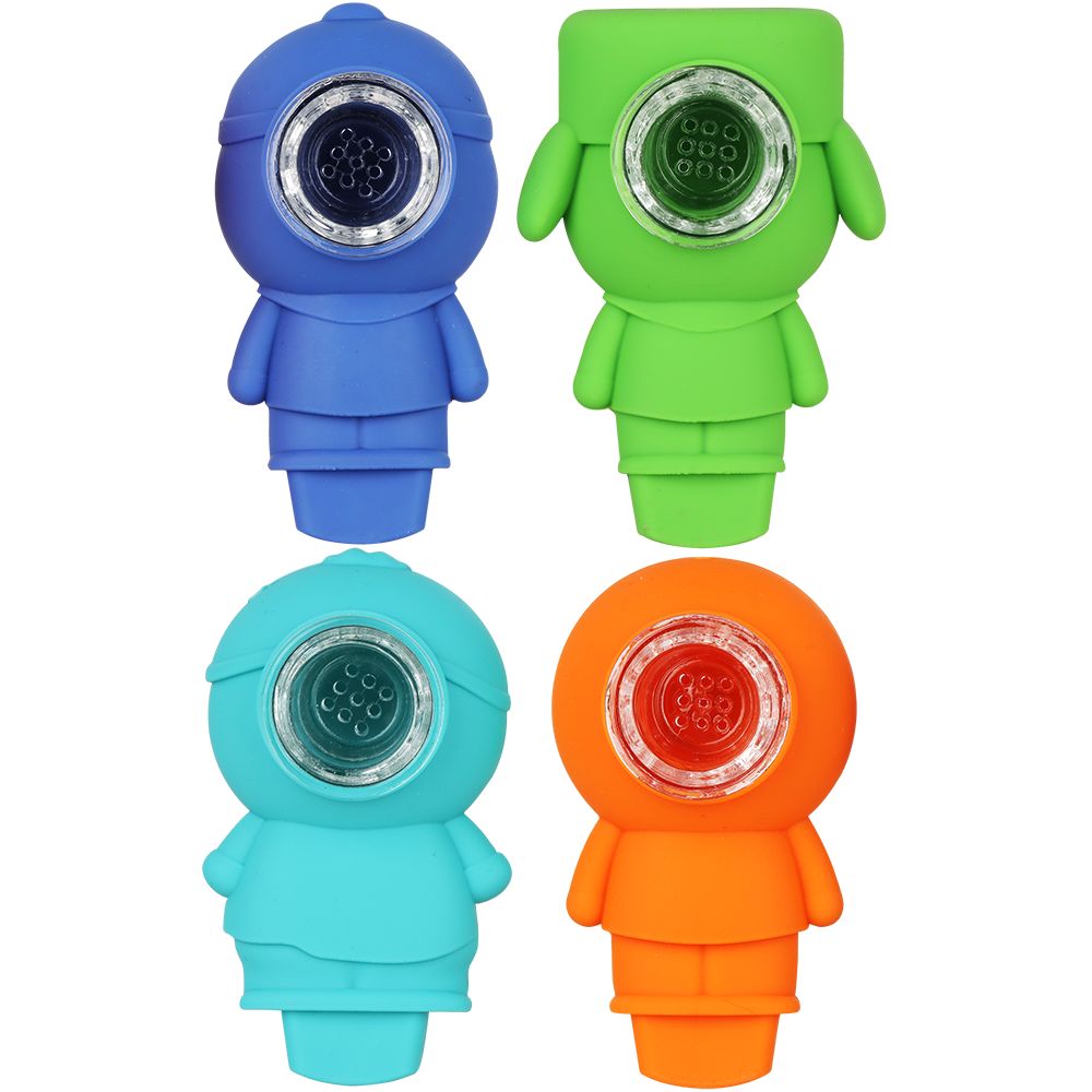 South Park Silicone Hand Pipes 4CT BUNDLE - 3"