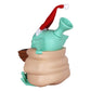 3CT BUNDLE - Cute Little Christmas Alien Silicone Water Pipe w Glass Bowl - 4.75"